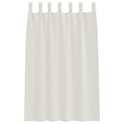 Curtains with Curtains 2 pcs Cream 140x175cm Polyester