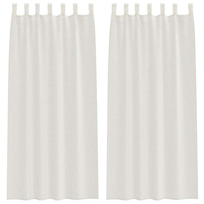 Curtains with Curtains 2 pcs Cream 140x245cm Polyester
