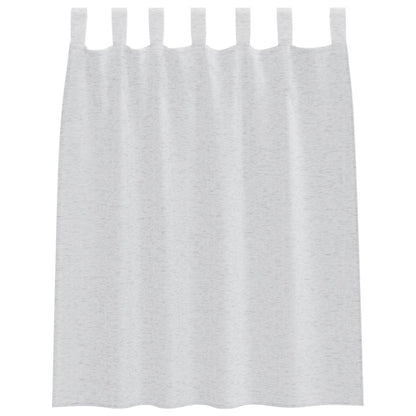 Curtains with Curtains 2 pcs Light grey 140x140cm Polyester