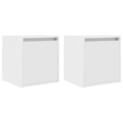 Wall-Mounted Bedside Cabinets 2 pcs White 38x34x40 cm