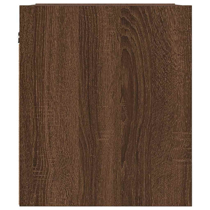 Wall-Mounted Bedside Cabinet Brown Oak 38x34x40 cm