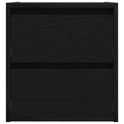 Wall-mounted Bedside Cabinets 2 pcs Black Oak 38x34x40 cm