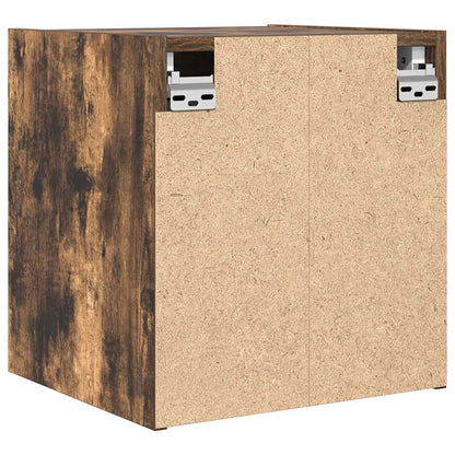 Wall-mounted Bedside Cabinet Smoked Oak 38x34x40 cm