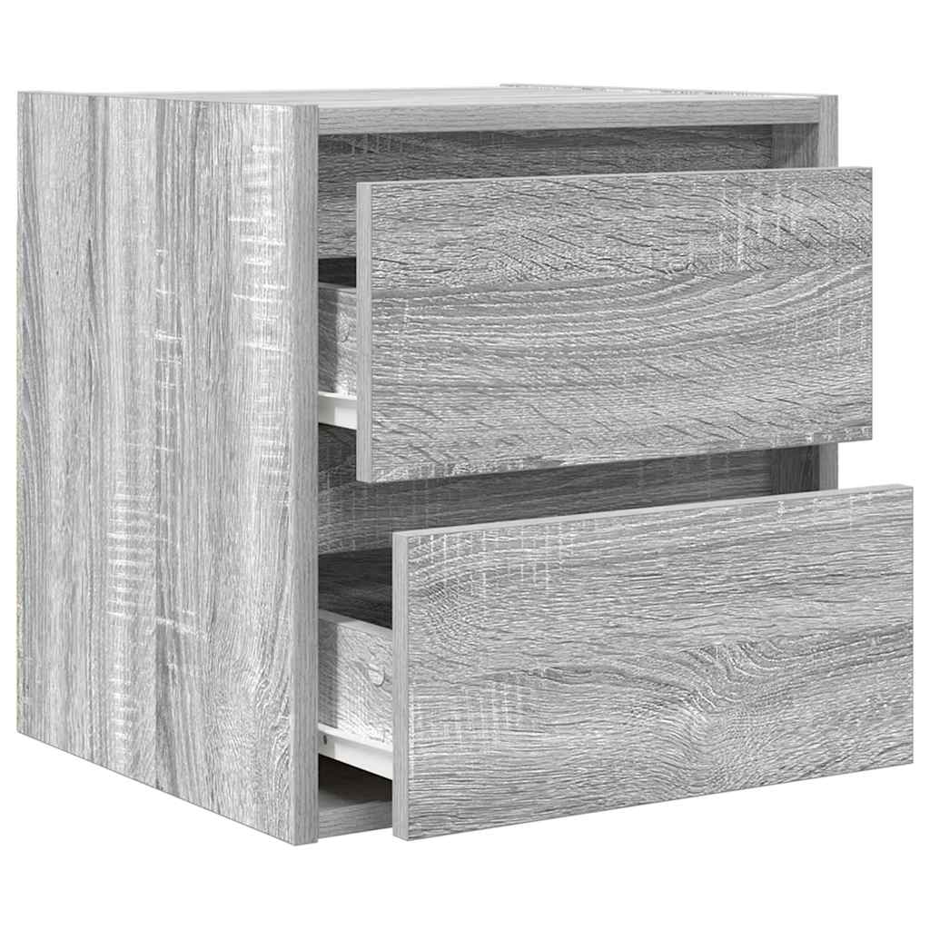 Wall-mounted Bedside Cabinet Grey Sonoma 38x34x40 cm