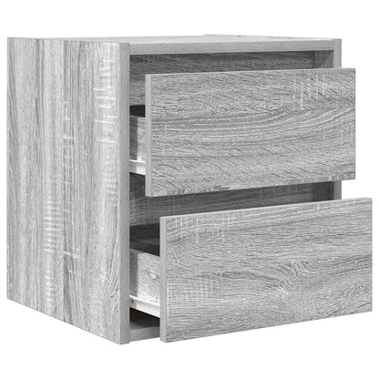 Wall-mounted Bedside Cabinet Grey Sonoma 38x34x40 cm