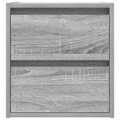 Wall-mounted Bedside Cabinet Grey Sonoma 38x34x40 cm