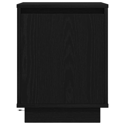 Bedside Cabinets with LED Lights 2 pcs Black 38x34x50 cm