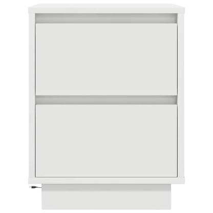 Bedside Cabinets with LED Lights 2 pcs White 38x34x50 cm