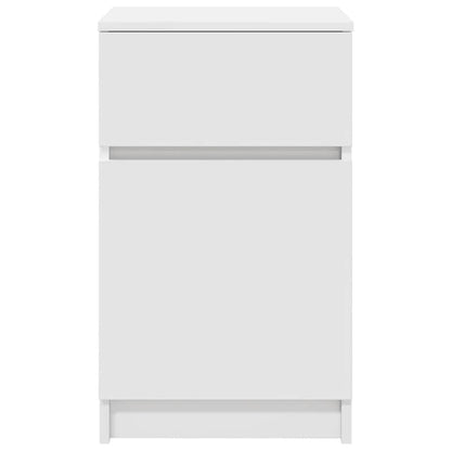 Bedside Cabinet White 39x35x65 cm Engineered Wood