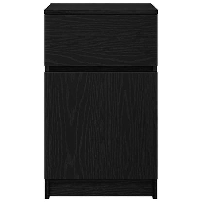Bedside Cabinet Black 39x35x65 cm Engineered Wood
