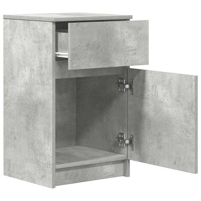Bedside Cabinet Concrete Grey 39x35x65 cm Engineered Wood