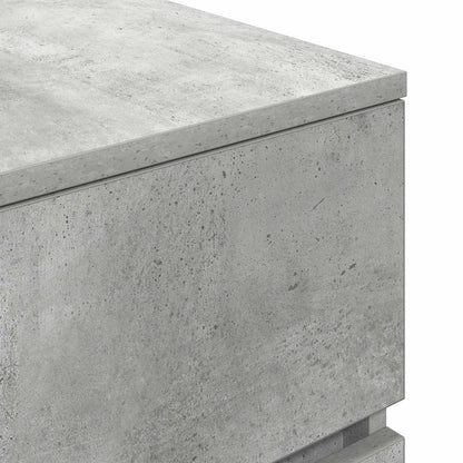 Bedside Cabinet Concrete Grey 39x35x65 cm Engineered Wood