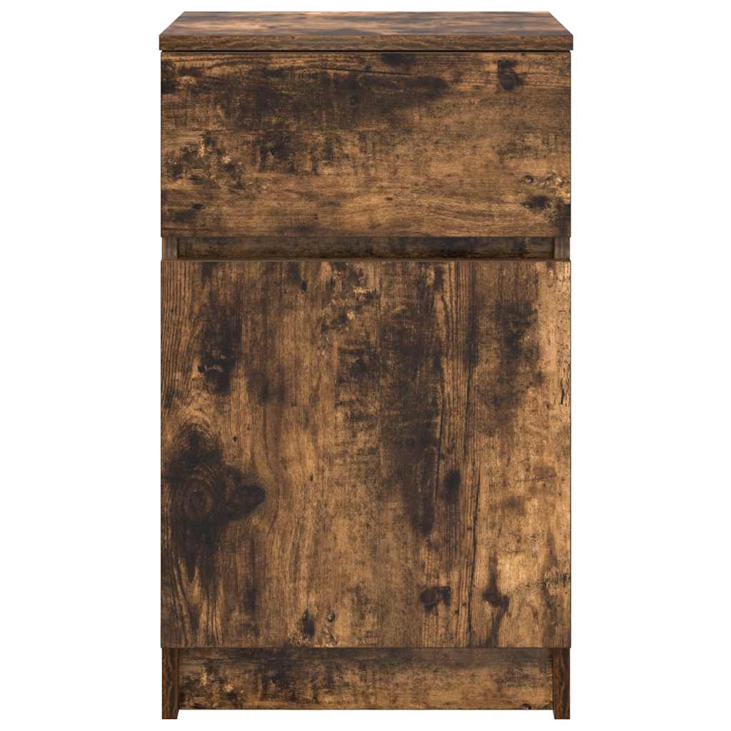 Bedside Cabinet Smoked Oak 39x35x65 cm Engineered Wood