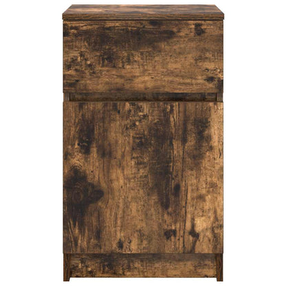 Bedside Cabinet Smoked Oak 39x35x65 cm Engineered Wood