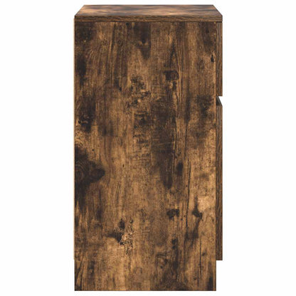 Bedside Cabinet Smoked Oak 39x35x65 cm Engineered Wood