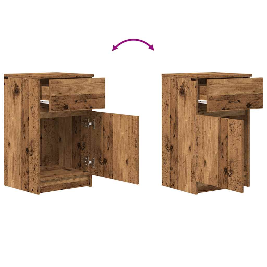 Bedside Cabinet Old Wood 39x35x65 cm Engineered Wood