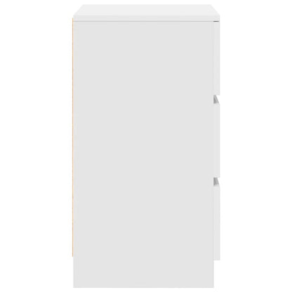 Bedside Cabinets with 3 Drawers 2 pcs White 39x35x65 cm