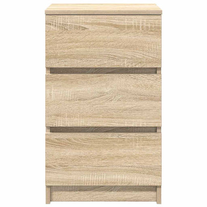 Bedside Cabinet with 3 Drawers Sonoma Oak 39x35x65 cm