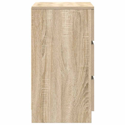 Bedside Cabinet with 3 Drawers Sonoma Oak 39x35x65 cm