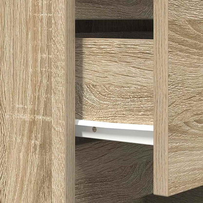 Bedside Cabinet with 3 Drawers Sonoma Oak 39x35x65 cm