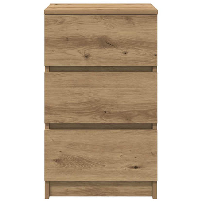 Bedside Cabinets with 3 Drawers 2 pcs Artisan Oak 39x35x65 cm