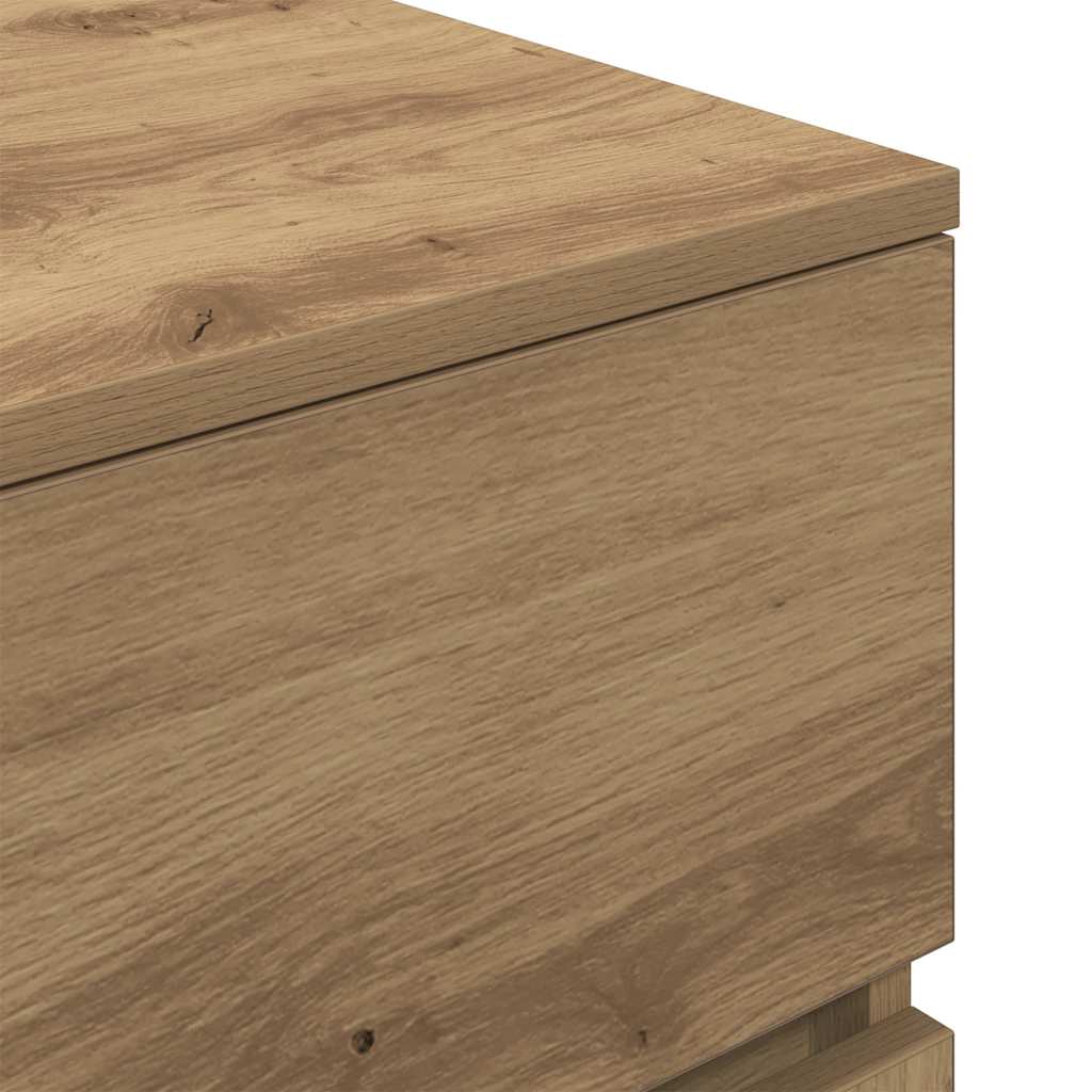 Bedside Cabinets with 3 Drawers 2 pcs Artisan Oak 39x35x65 cm