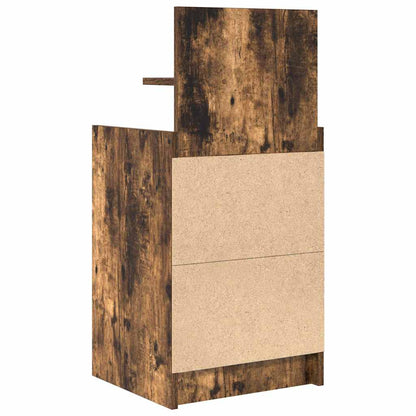 Bedside Cabinets with 2 Drawers 2 pcs Smoked Oak 38x34x80 cm