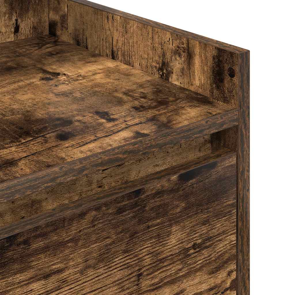 Bedside Cabinets with 2 Drawers 2 pcs Smoked Oak 38x34x80 cm