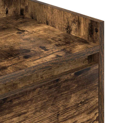Bedside Cabinets with 2 Drawers 2 pcs Smoked Oak 38x34x80 cm