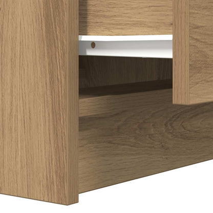 Bedside Cabinets with 2 Drawers 2 pcs Artisan Oak 38x34x80 cm
