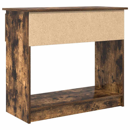Console Table with Drawers Smoked Oak 85.5x38.5x74.5 cm