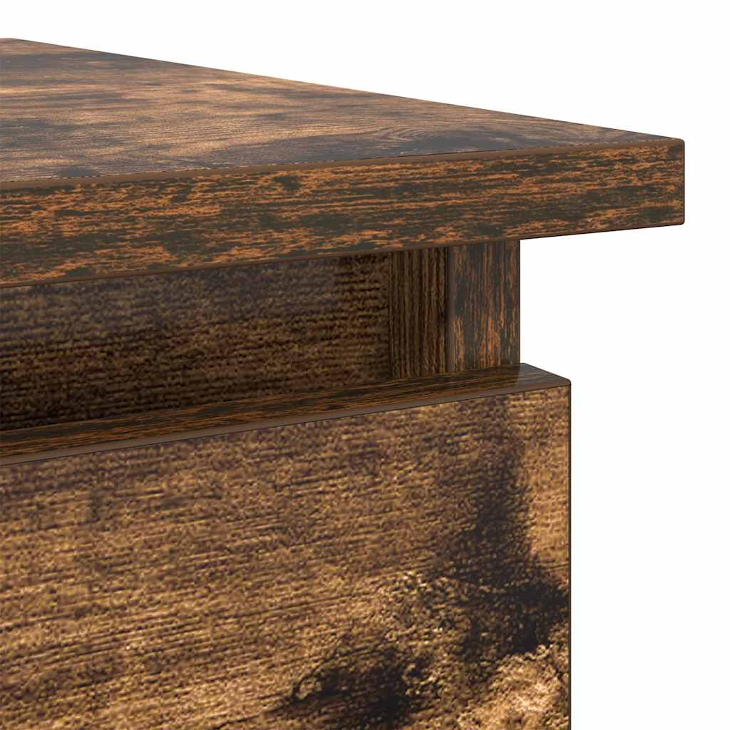 Console Table with Drawers Smoked Oak 85.5x38.5x74.5 cm