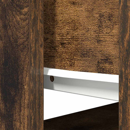 Console Table with Drawers Smoked Oak 85.5x38.5x74.5 cm