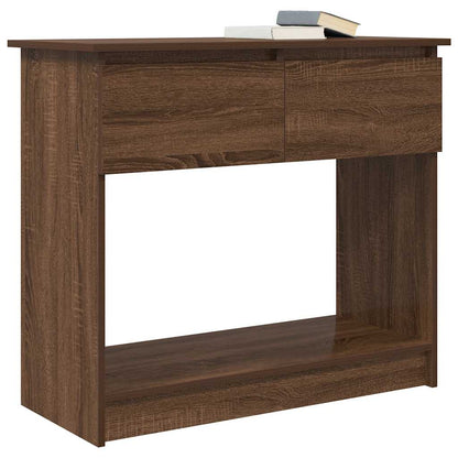 Console Table with Drawers Brown Oak 85.5x38.5x74.5 cm
