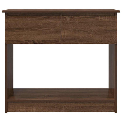 Console Table with Drawers Brown Oak 85.5x38.5x74.5 cm