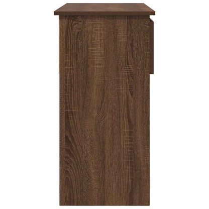 Console Table with Drawers Brown Oak 85.5x38.5x74.5 cm