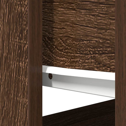 Console Table with Drawers Brown Oak 85.5x38.5x74.5 cm
