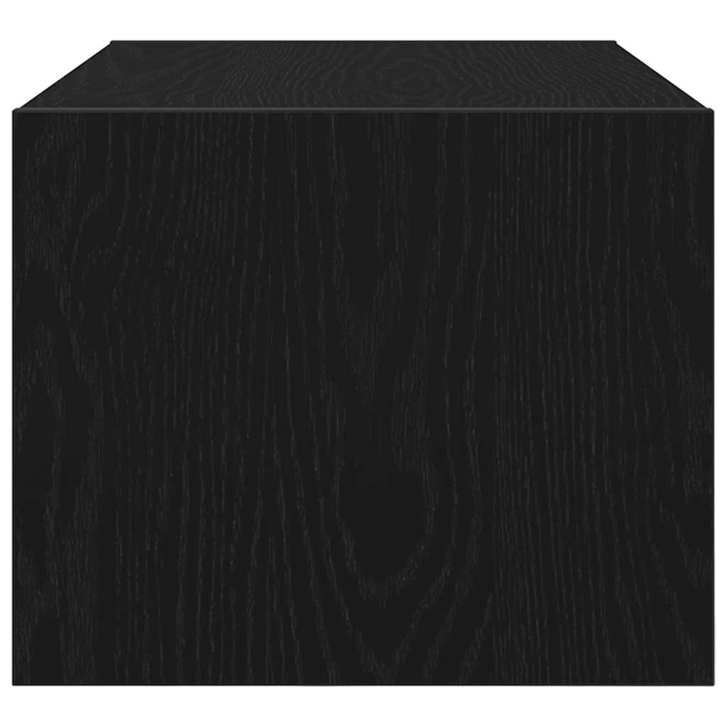 TV Cabinet Black Oak 60x31x25.5 cm Engineered Wood