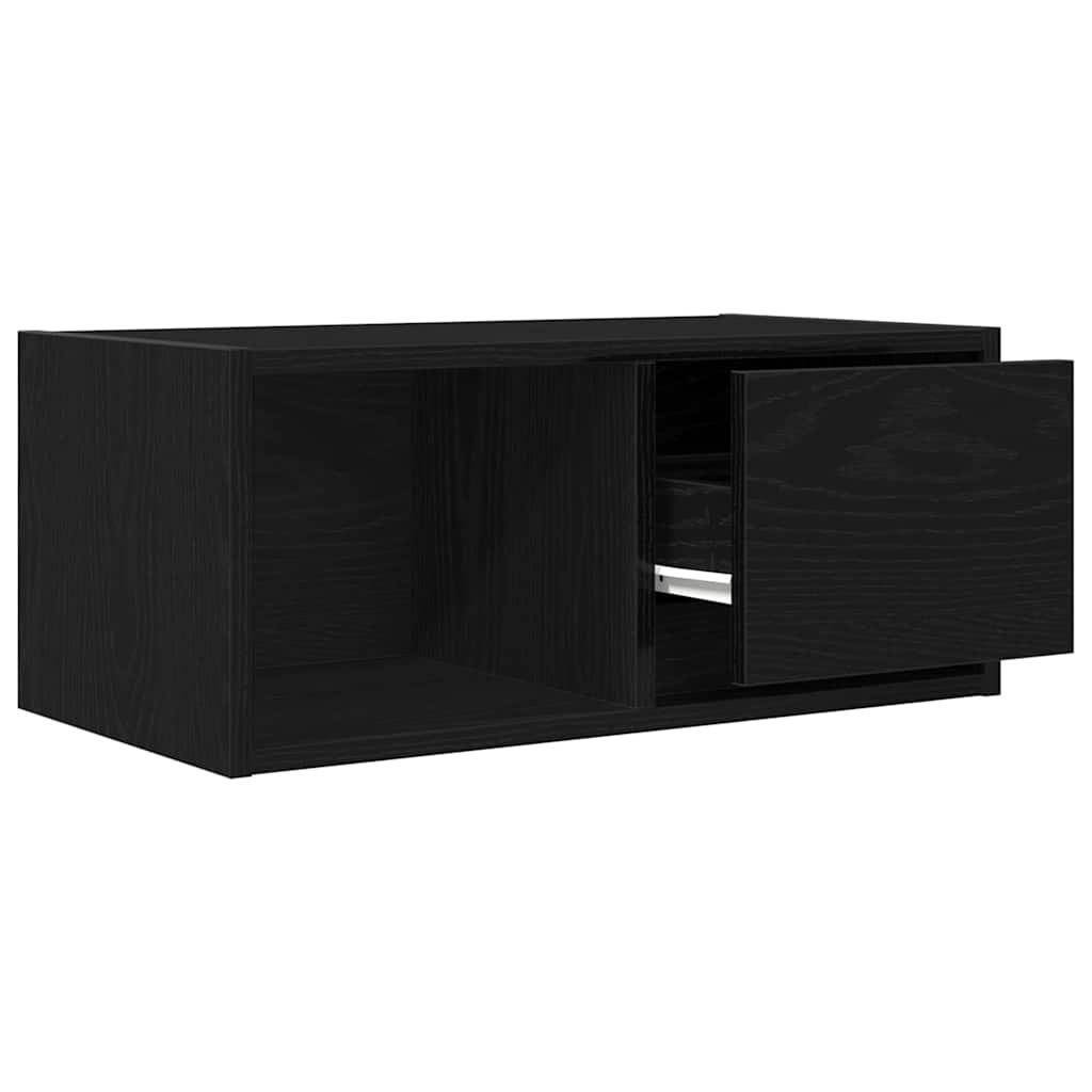 TV Cabinets 2 pcs Black Oak 60x31x25.5 cm Engineered Wood