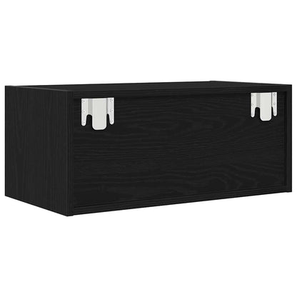 TV Cabinets 2 pcs Black Oak 60x31x25.5 cm Engineered Wood