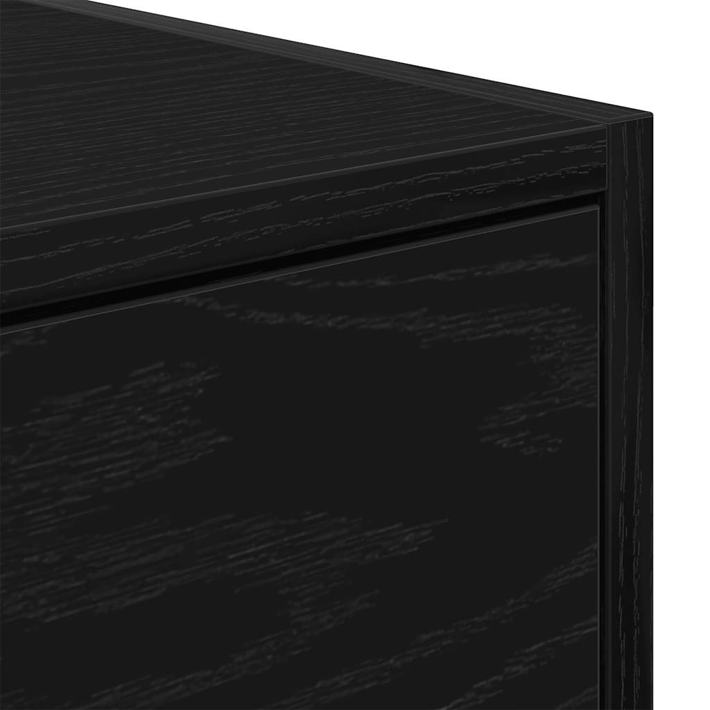 TV Cabinets 2 pcs Black Oak 60x31x25.5 cm Engineered Wood
