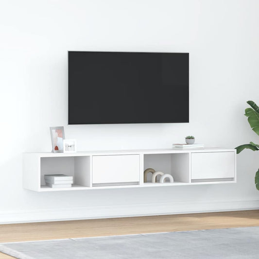 TV Cabinets 2 pcs White 80x31x25.5 cm Engineered Wood