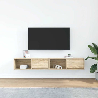 TV Cabinets 2 pcs Sonoma Oak 80x31x25.5 cm Engineered Wood