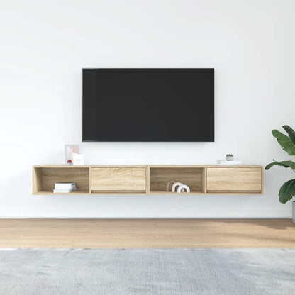 TV Cabinets 2 pcs Sonoma Oak 100x31x25.5 cm Engineered Wood