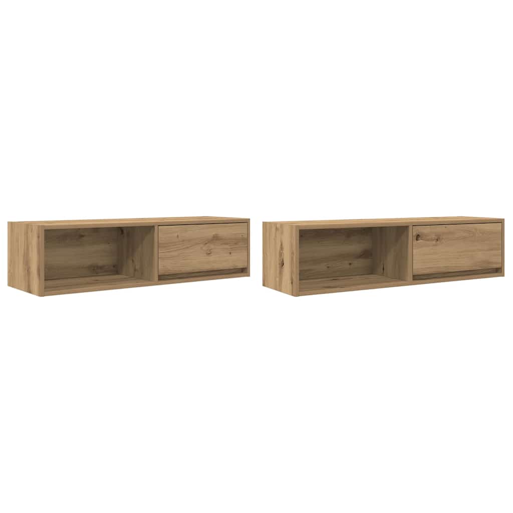 TV Cabinets 2 pcs Artisan Oak 100x31x25.5 cm Engineered Wood