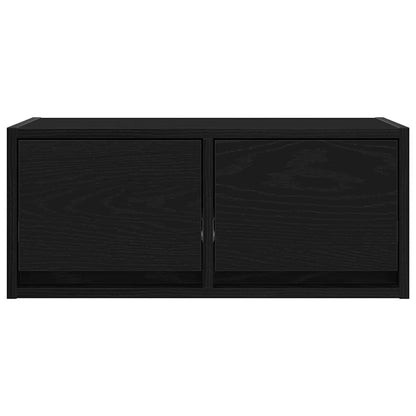 TV Cabinet Black Oak 60x31x25.5 cm Engineered Wood