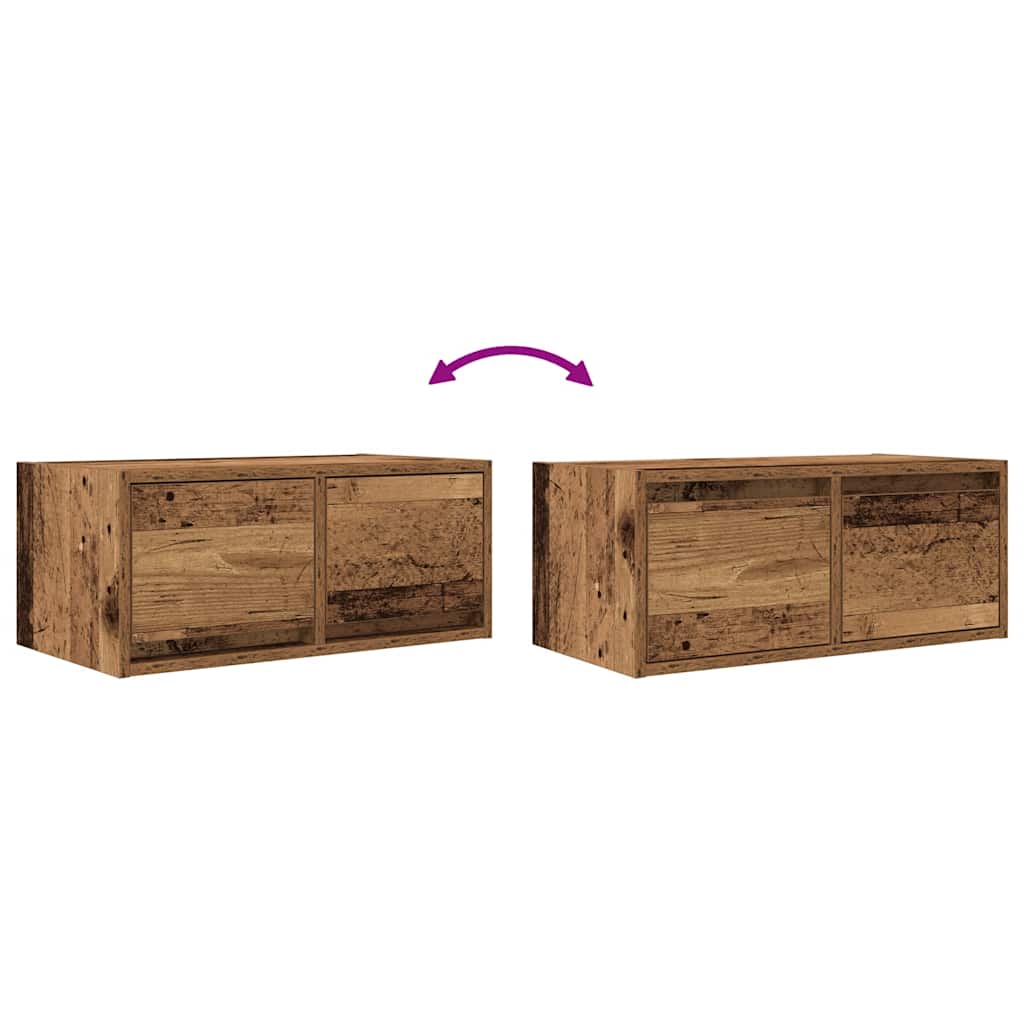 TV Cabinets 2 pcs Old Wood 60x31x25.5 cm Engineered Wood
