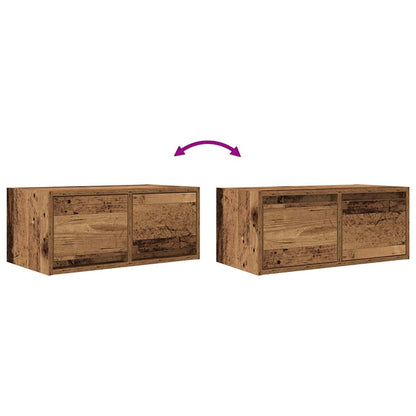 TV Cabinets 2 pcs Old Wood 60x31x25.5 cm Engineered Wood