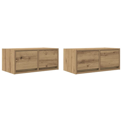 TV Cabinets 2 pcs Artisan Oak 60x31x25.5 cm Engineered Wood