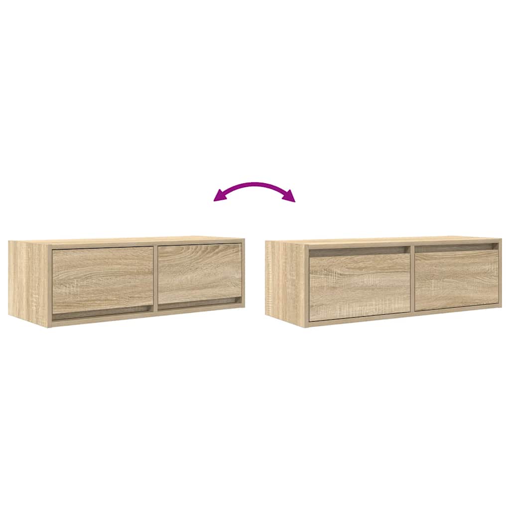 TV Cabinets 2 pcs Sonoma Oak 80x31x25.5 cm Engineered Wood